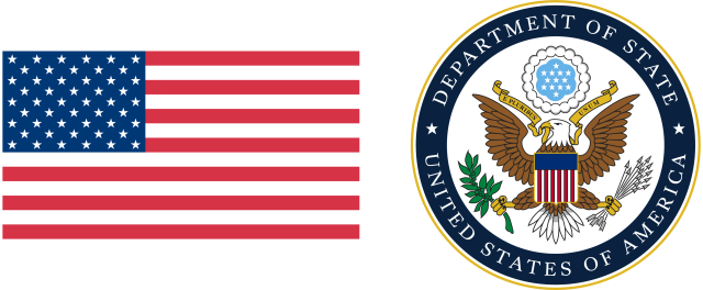 United States Flag and Department of State Seal
